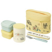Skater Thermal Insulation Lunch Box Kit 5 pics - Winnie the Pooh